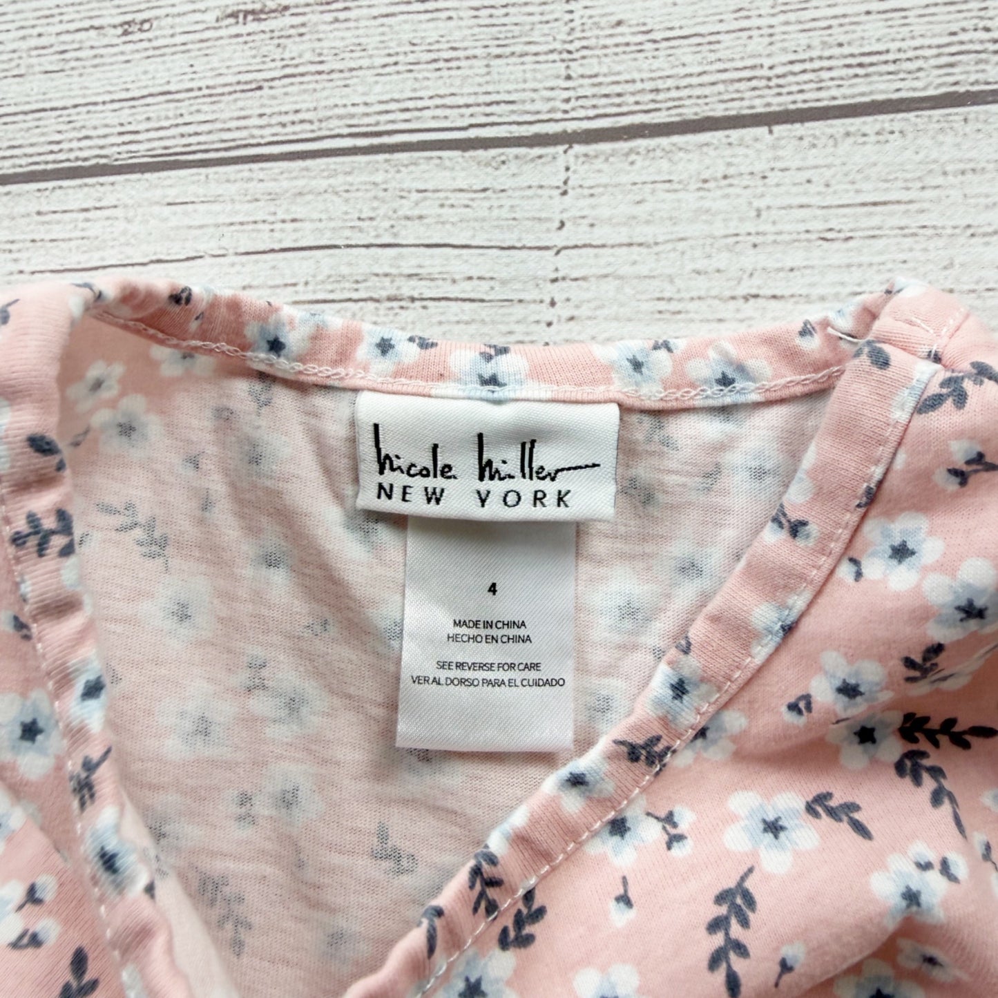 Nicole Miller Girls Sleeveless Floral Print Pink Top 4
