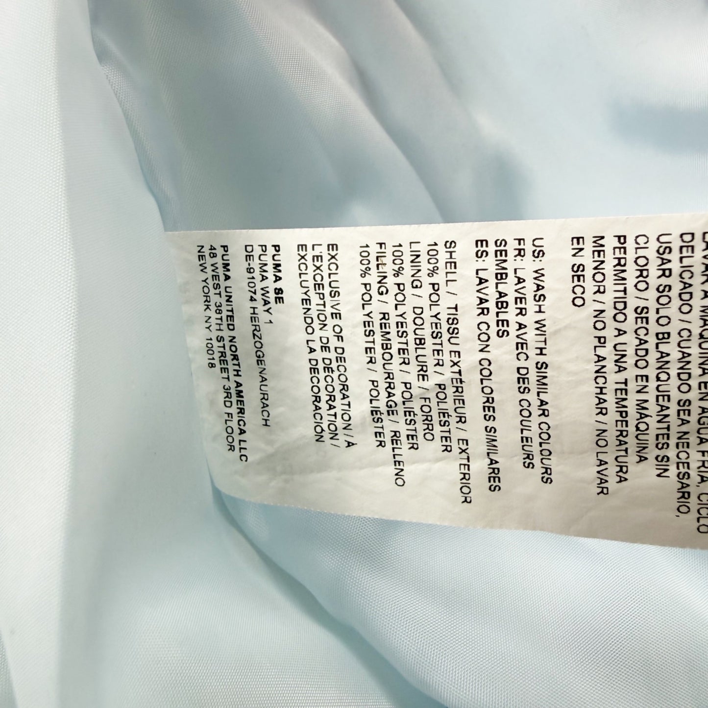 Puma Girls Puffer Vest Pink White Light Blue Mint Colorblock Zip Up XXS 3-4