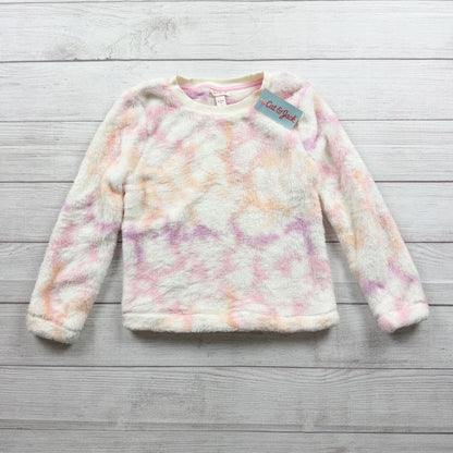 Cat & Jack Girls Fuzzy Tie Dye Long Sleeve Pullover Sweater NWT M 7-8
