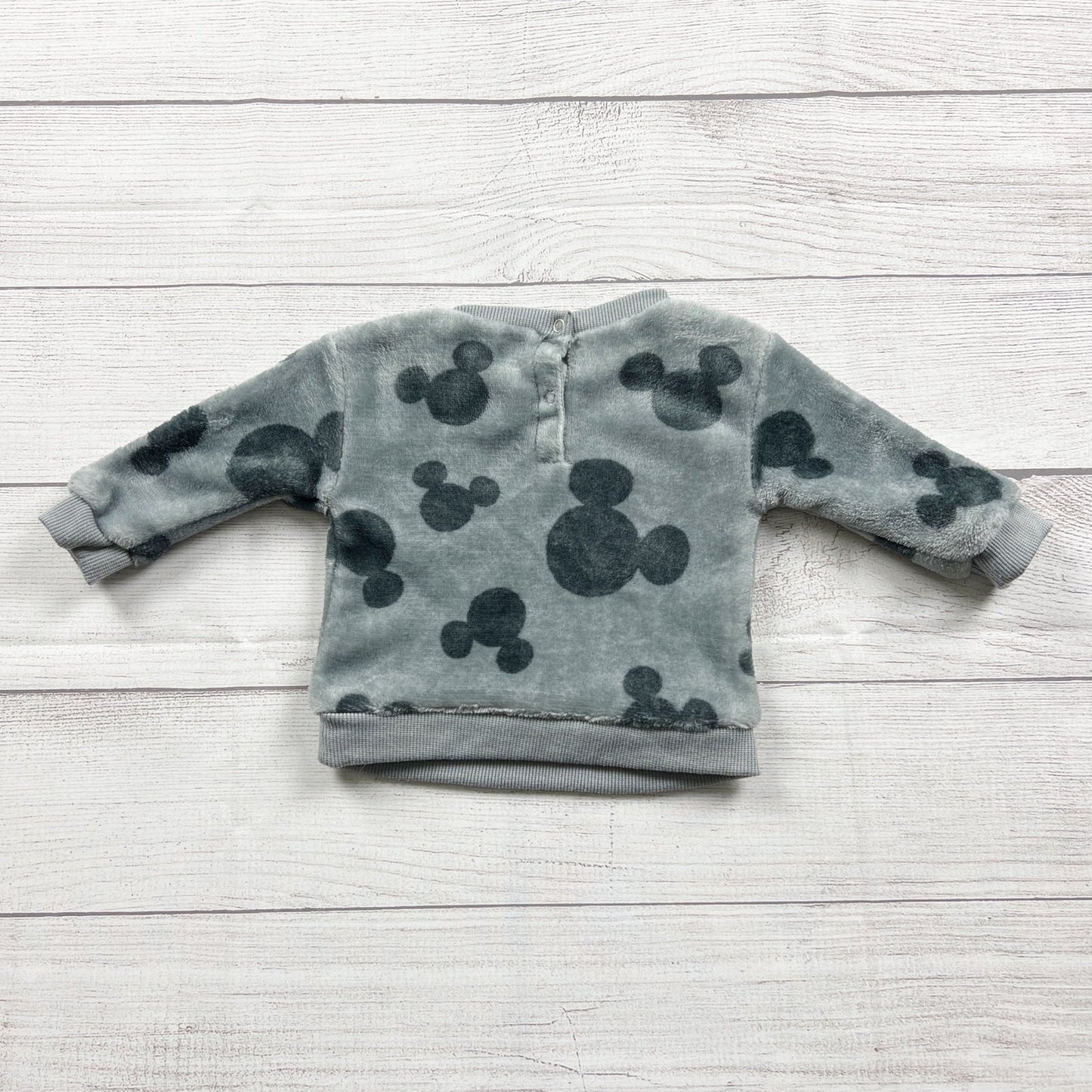 Disney Baby Mickey Mouse Plush Sweatshirt Pullover “Mickey” Top 3-6 Months