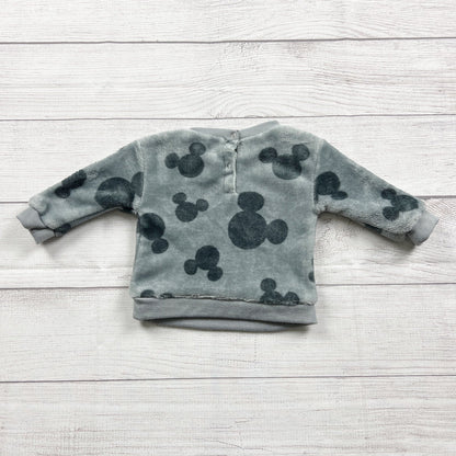 Disney Baby Mickey Mouse Plush Sweatshirt Pullover “Mickey” Top 3-6 Months
