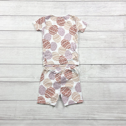 Carter’s Toddler Easter Pajamas 2pc Set Pastel Egg Print Short Sleeve 3T