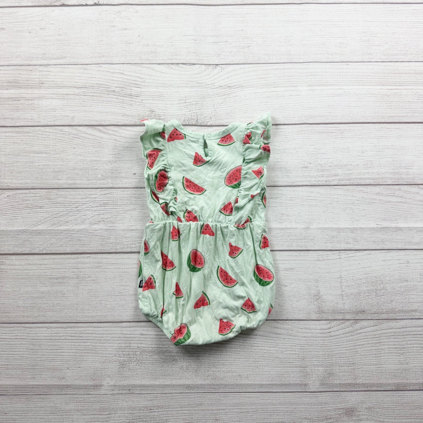 Kyte Baby Infant Watermelon Print Bubble Romper Bamboo Sleeveless 6-12 Months