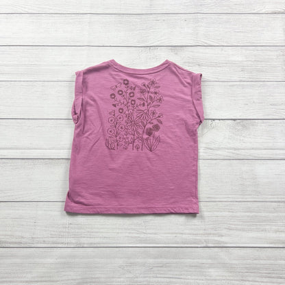 Cat & Jack Girls Shirt “Free as the Wind” Graphic Cap Sleeve Top S 6-6X