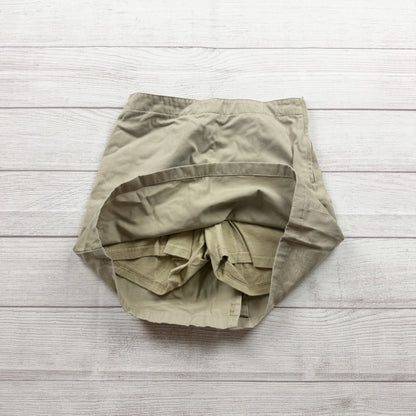 Lands End Girls Khaki Uniform Skort Adjustable Waist Stretch Blend 12