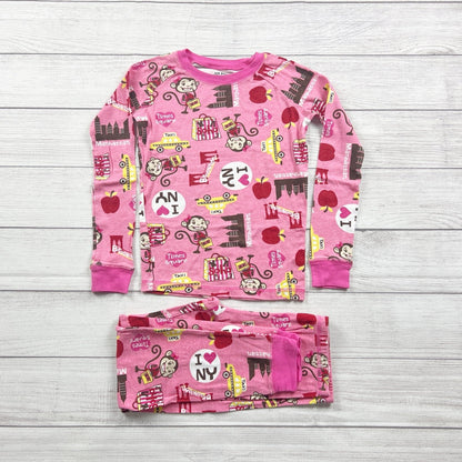 Joe Boxer Kids New York City Print Pink Long Sleeve Pajama Set 10
