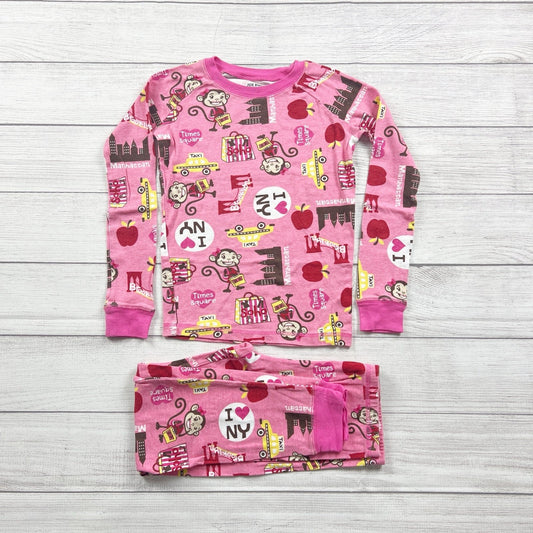 Joe Boxer Kids New York City Print Pink Long Sleeve Pajama Set 10