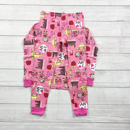 Joe Boxer Kids New York City Print Pink Long Sleeve Pajama Set 10