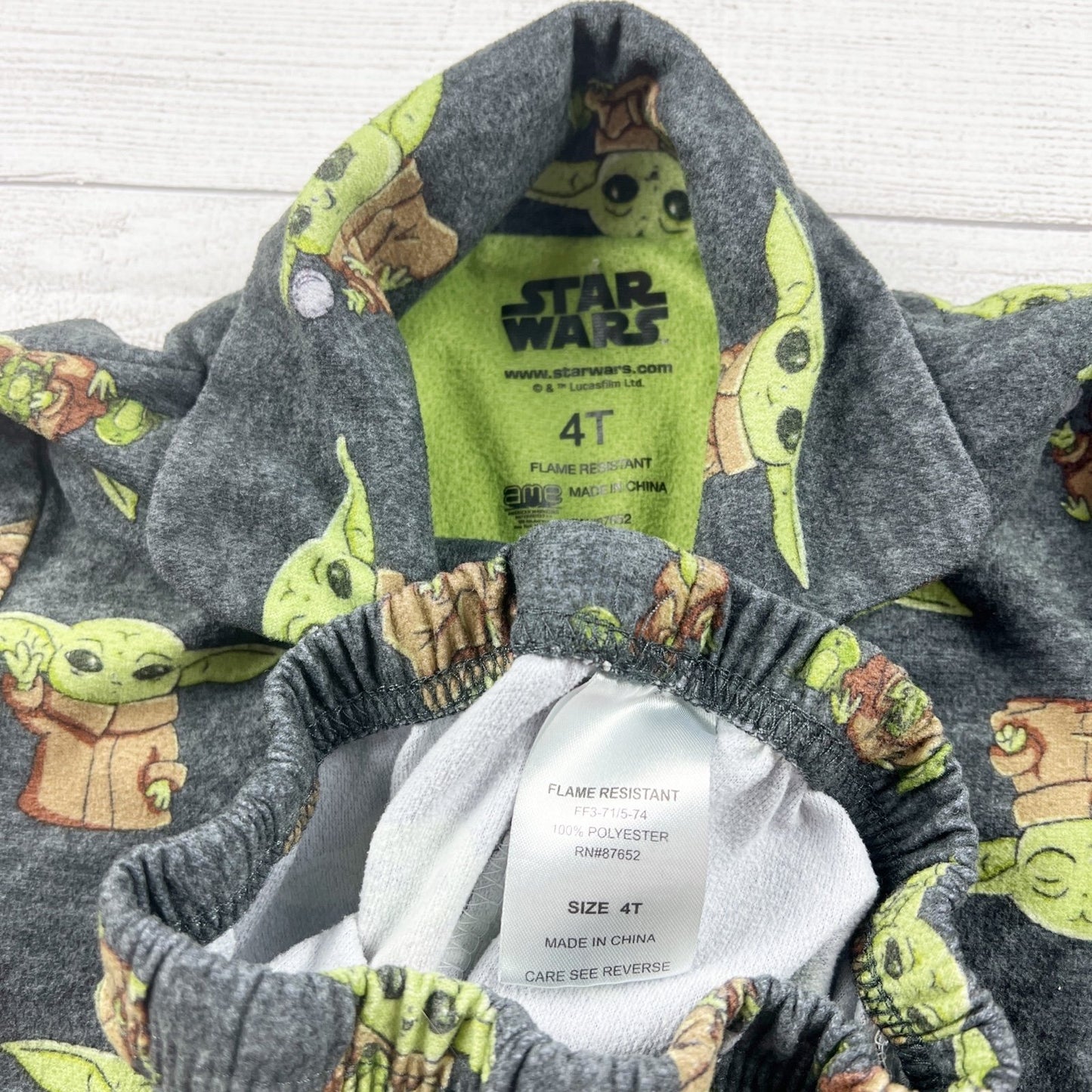 Star Wars The Mandalorian Grogu Baby Yoda Pajama Set 2 Piece Sleepwear 4T