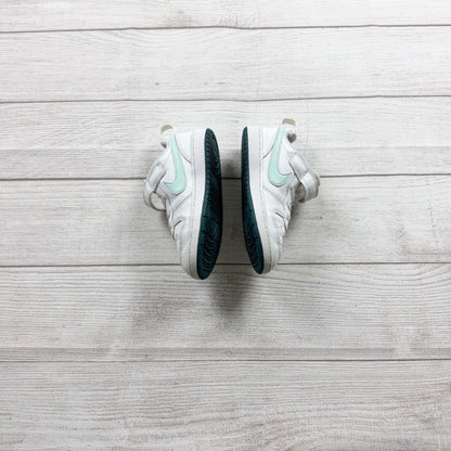 Nike Court Borough Low Recraft Toddler Sneakers White Jade Ice Velcro Shoes 10 C