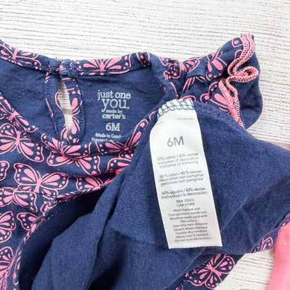Just One You Carter's 2 Piece Baby Girl Outfit Butterfly Print 3-6 Months