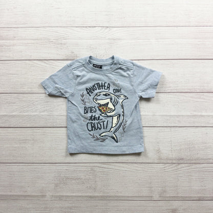 Fierce Frank Graphic Shirt Shark Pizza "Another One Bites The Crust" 9-12 Months