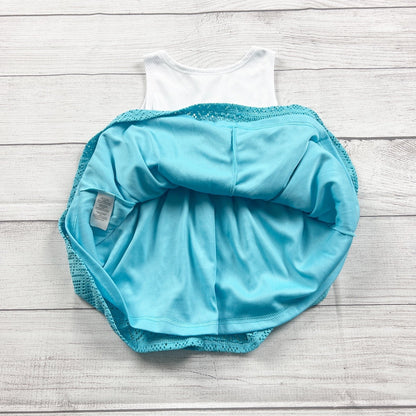 Youngland Toddler Girls Sleeveless White Turquoise Crochet Dress NWT 2T