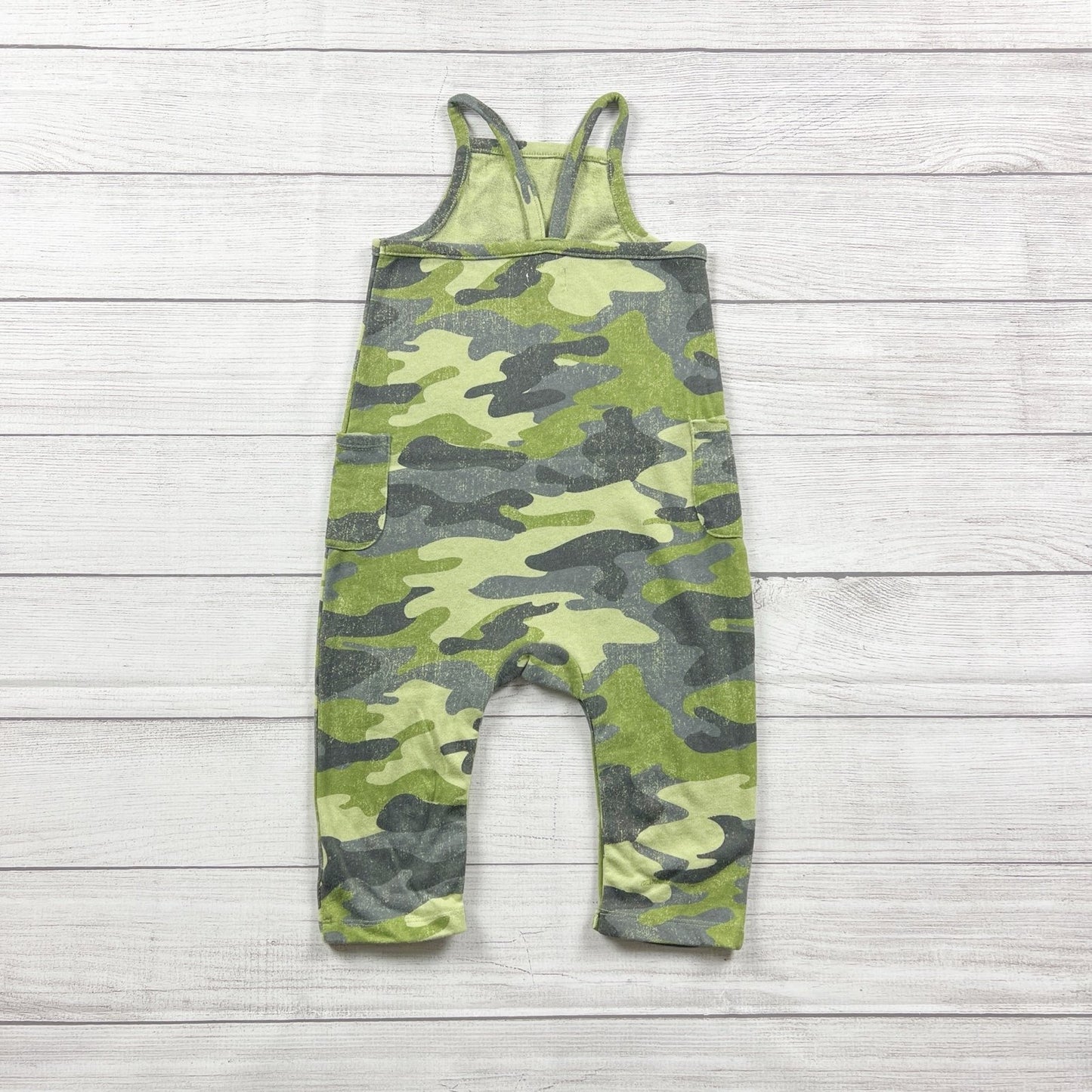 Grayson Mini Toddler Camo Romper Green Sleeveless One Piece 24 Months