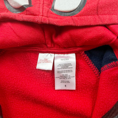 Marvel SpiderMan Boys Red Navy Zip Up Hoodie Spider Graphic 5