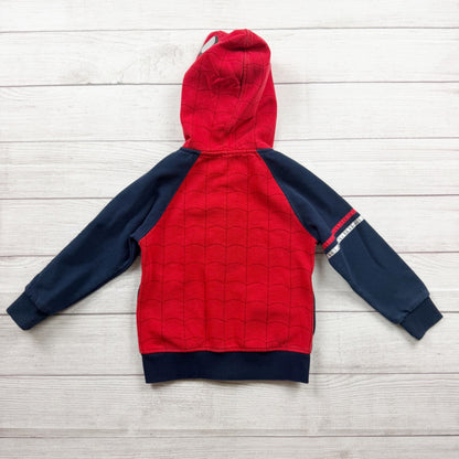 Marvel SpiderMan Boys Red Navy Zip Up Hoodie Spider Graphic 5