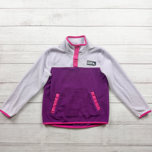 Eddie Bauer Kids Fleece Pullover Purple Pink Colorblock 6