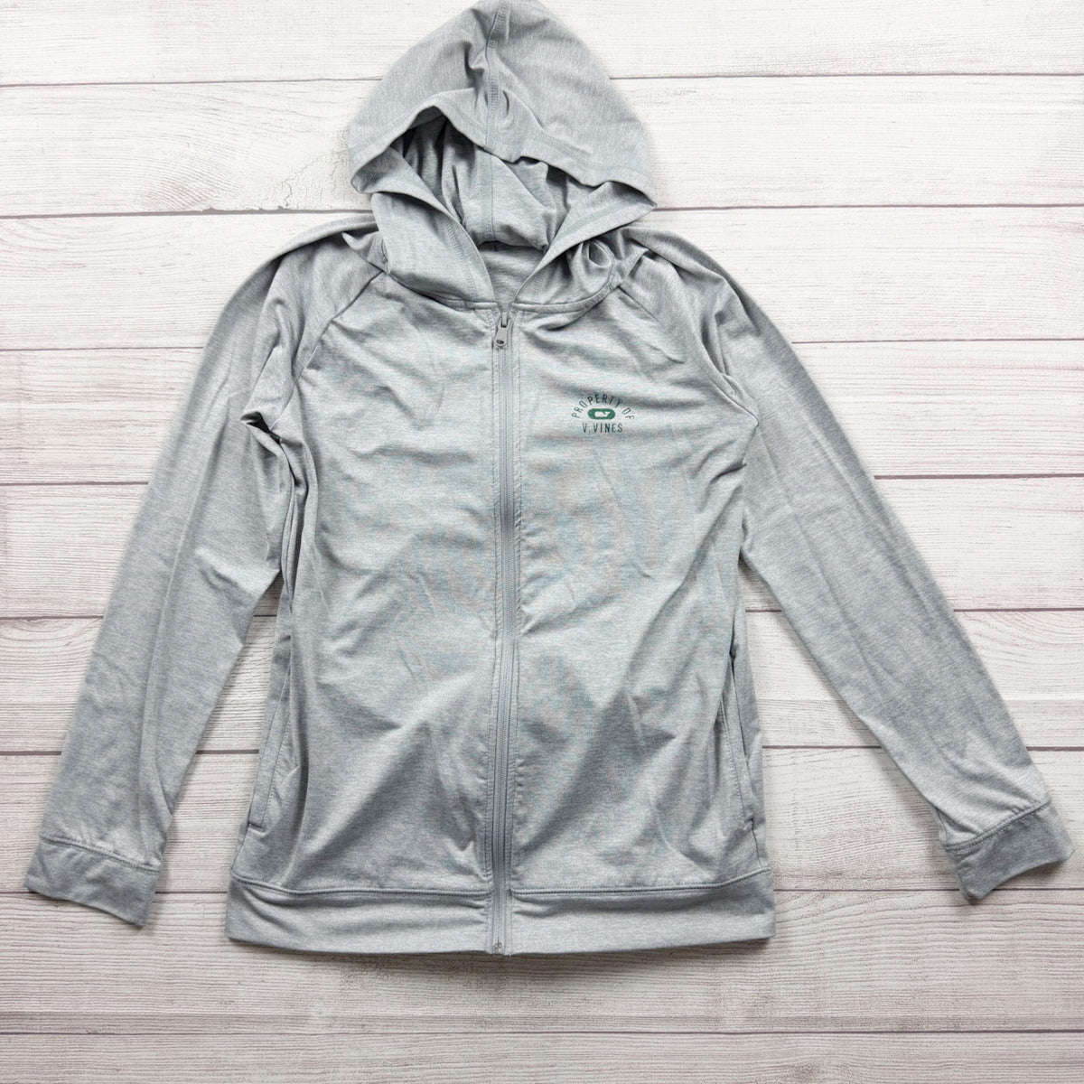 Vineyard Vines Performance Zip Hoodie Gray Lightweight Performance Jacket L 16
