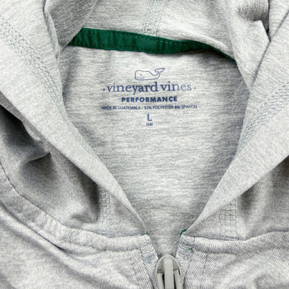 Vineyard Vines Performance Zip Hoodie Gray Lightweight Performance Jacket L 16