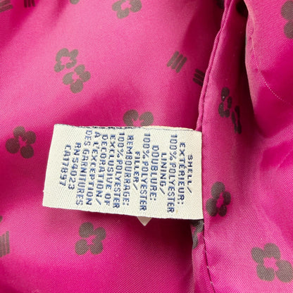 Old Navy Girls Brown Quilted Puffer Vest Pink Lining Full Zip Lightweight S