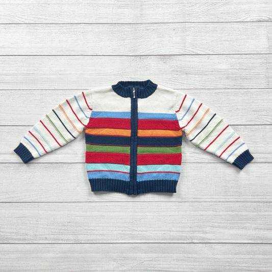 Sarah Louise Multicolor Striped Knit Zip-Up Jacket Toddler 2-3 Years