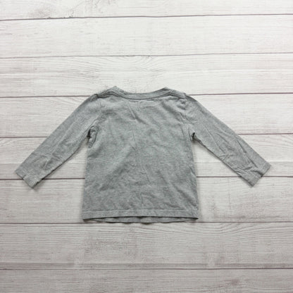 Gymboree Toddler Girls Dinosaur Print Gray Long Sleeve Shirt 2T