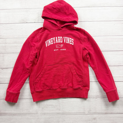 Vineyard Vines Kids Red Hoodie Sweatshirt Printed Logo Pullover L 16