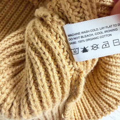 Goumi Kids Organic Cotton Knit Zip Hoodie Honey Yellow NWT 4T