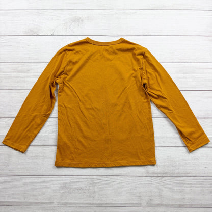Children's Place Boys Soccer Graphic Mustard Long Sleeve T-Shirt M 7-8