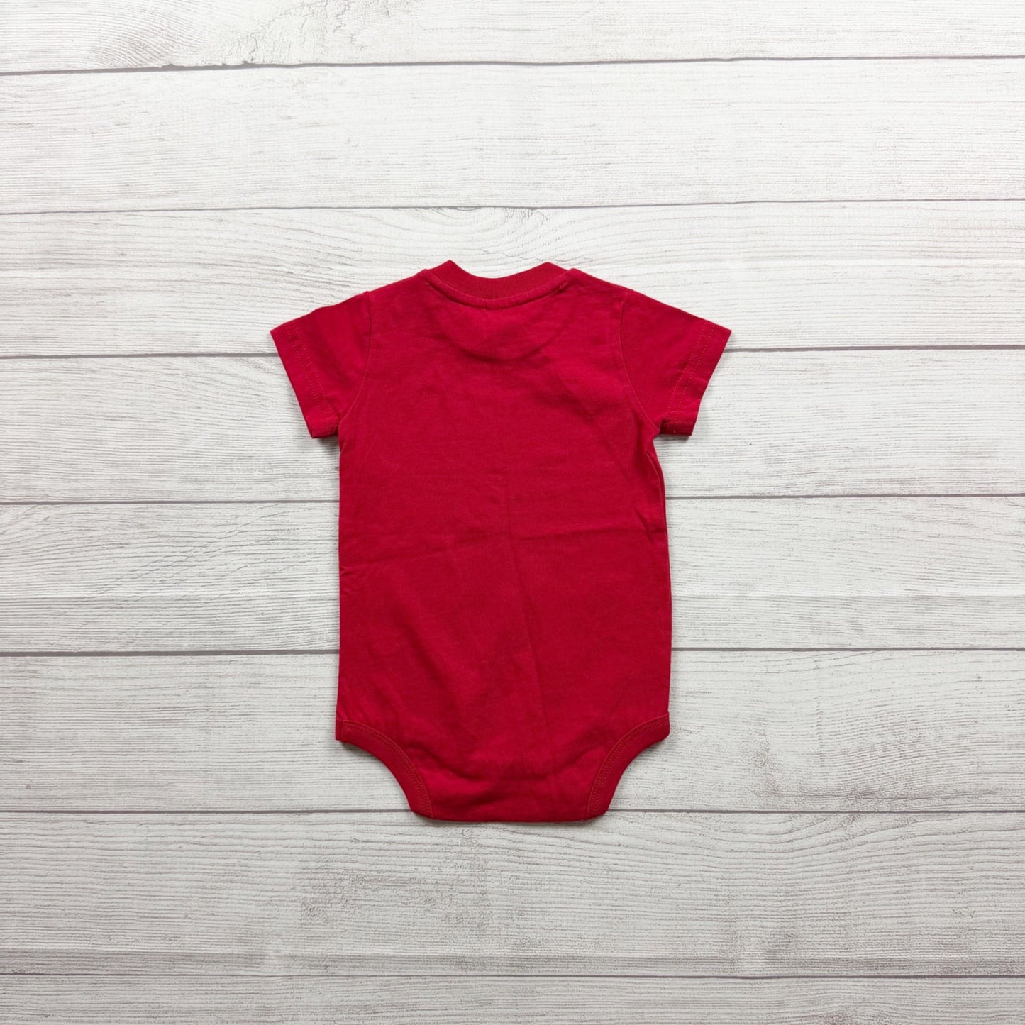 Carhartt Baby Boys Red Explore More Graphic Short Sleeve Bodysuit 6-9 Months
