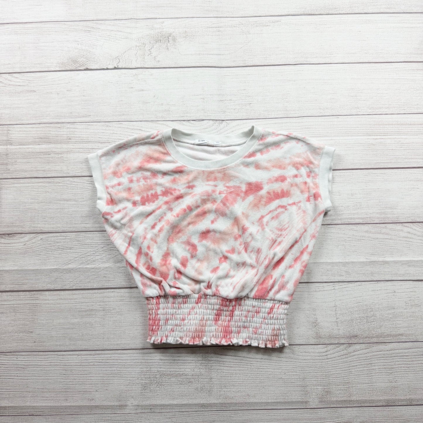 Gap Kids Tie Dye Smocked Hem Short Sleeve Top M 8-9