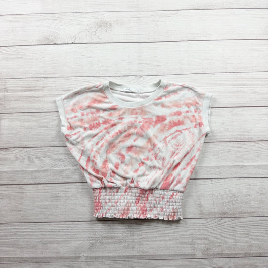 Gap Kids Tie Dye Smocked Hem Short Sleeve Top M 8-9