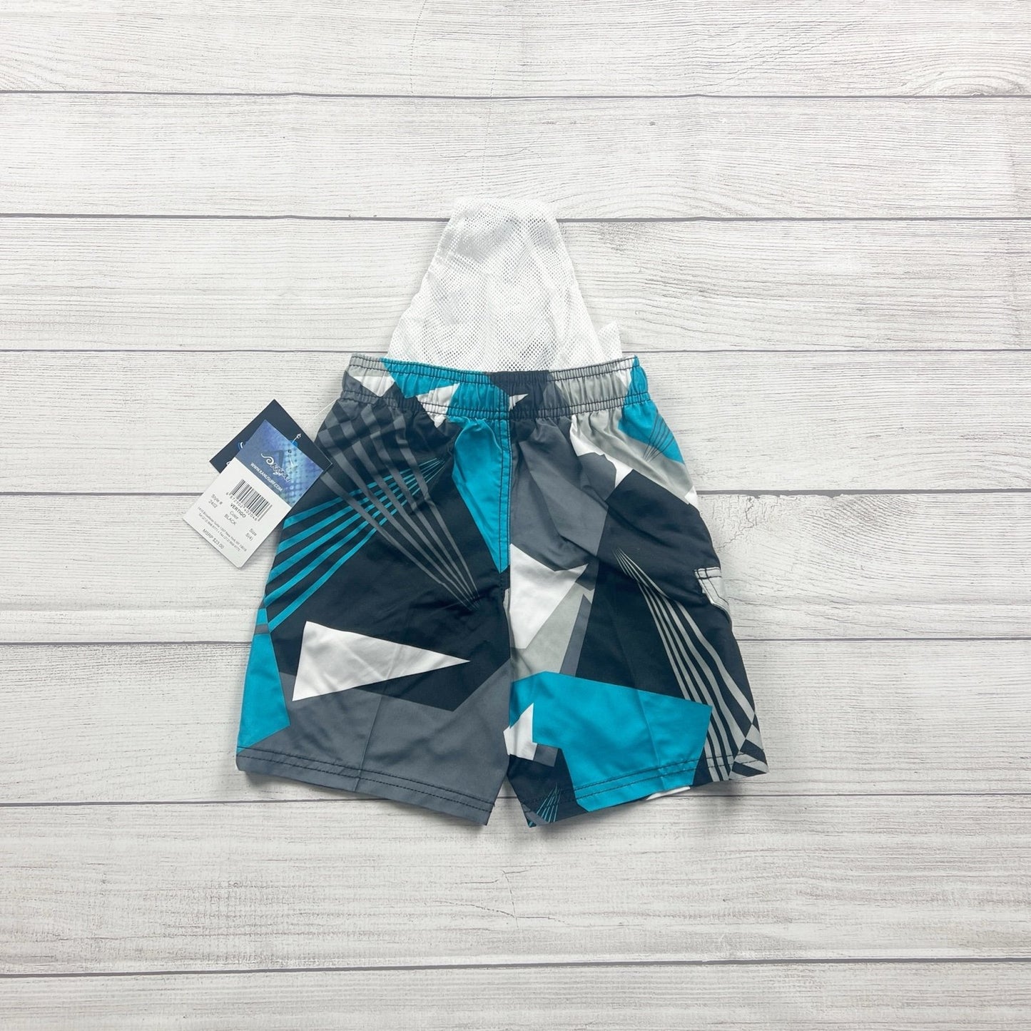Kanu Surf Boys Swim Trunks Geometric Board Shorts Lined NWT S 4