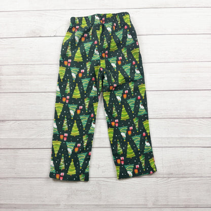 Old Navy Christmas Tree Pajama Set Buttoned Collared Green XS 5