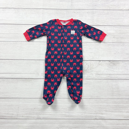 Carter’s Just One You Baby Sleeper Crab Print Footed Pajamas 3-6 Months