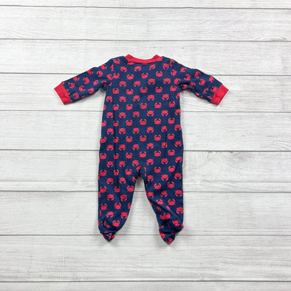 Carter’s Just One You Baby Sleeper Crab Print Footed Pajamas 3-6 Months