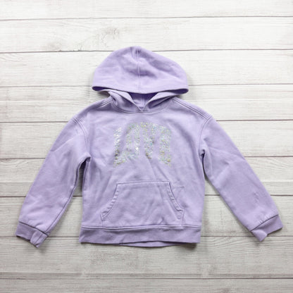 Cat & Jack Girls Lavender Hoodie Love Glitter Graphic S 6-7