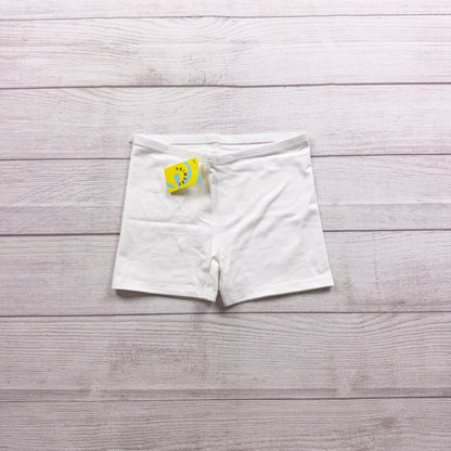 Primary Kids Solid Bike Shorts White NWT 6-7