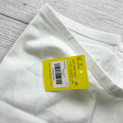 Primary Kids Solid Bike Shorts White NWT 6-7