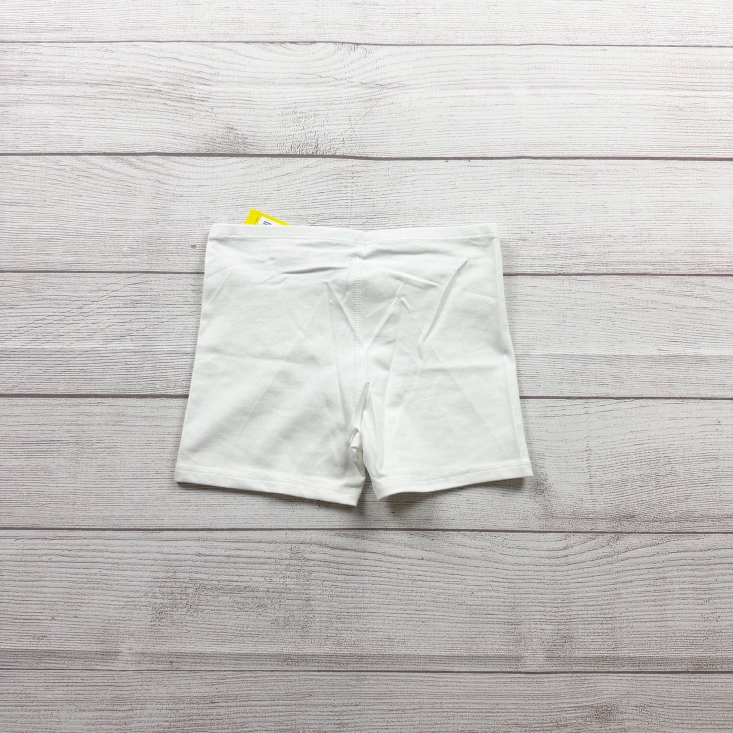 Primary Kids Solid Bike Shorts White NWT 6-7