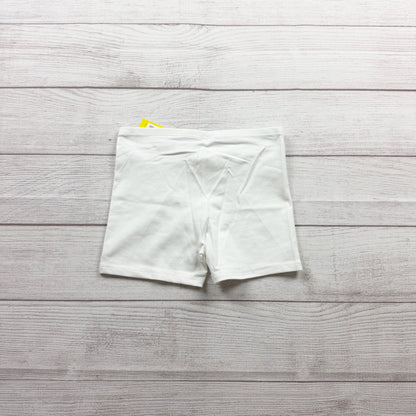 Primary Kids Solid Bike Shorts White NWT 6-7