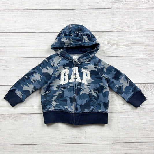 Baby Gap Camo Zip Up Hoodie GAP Logo Hooded Sweatshirt 12-18 Months