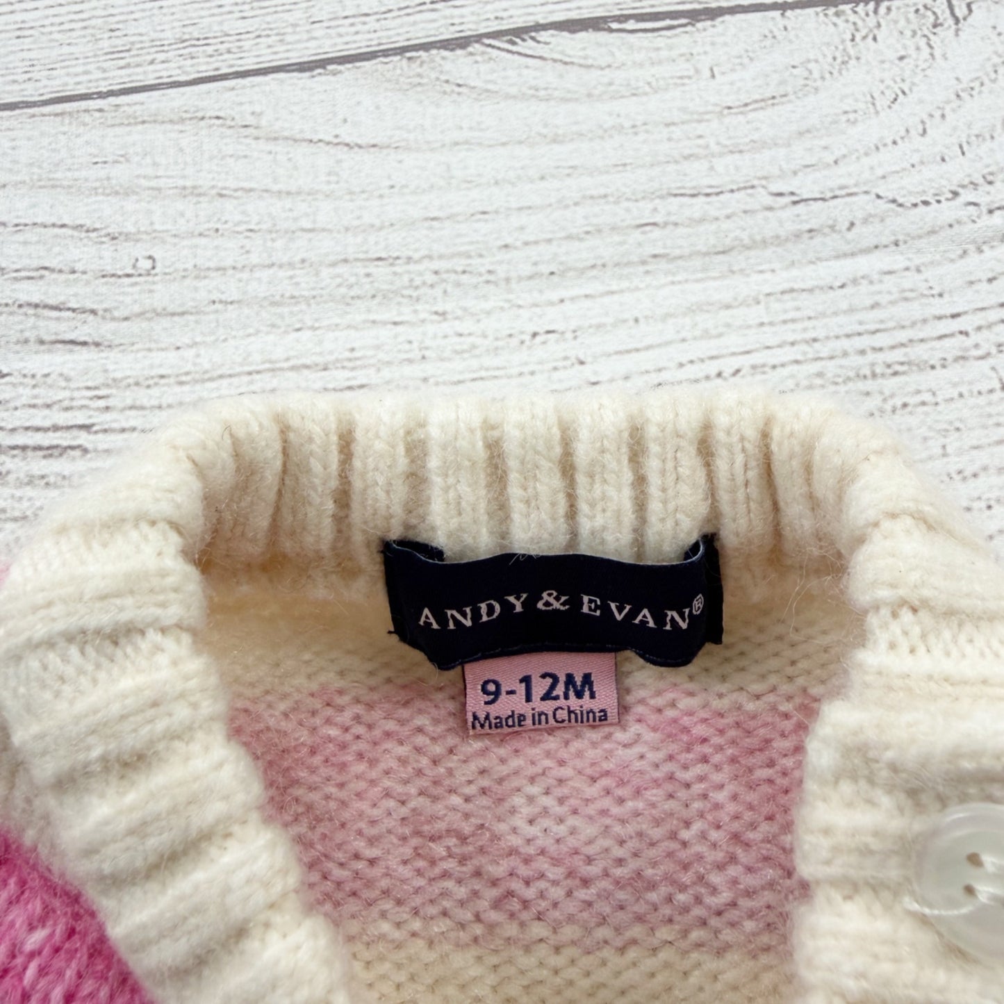 Andy & Evan Baby Girl 2-Piece Sweater Set Stripe Knit Top Pants NWT 9-12 Months