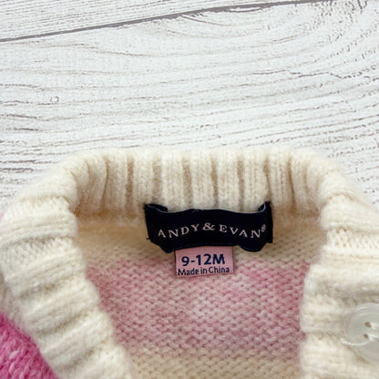 Andy & Evan Baby Girl 2-Piece Sweater Set Stripe Knit Top Pants NWT 9-12 Months