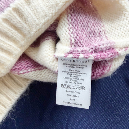 Andy & Evan Baby Girl 2-Piece Sweater Set Stripe Knit Top Pants NWT 9-12 Months