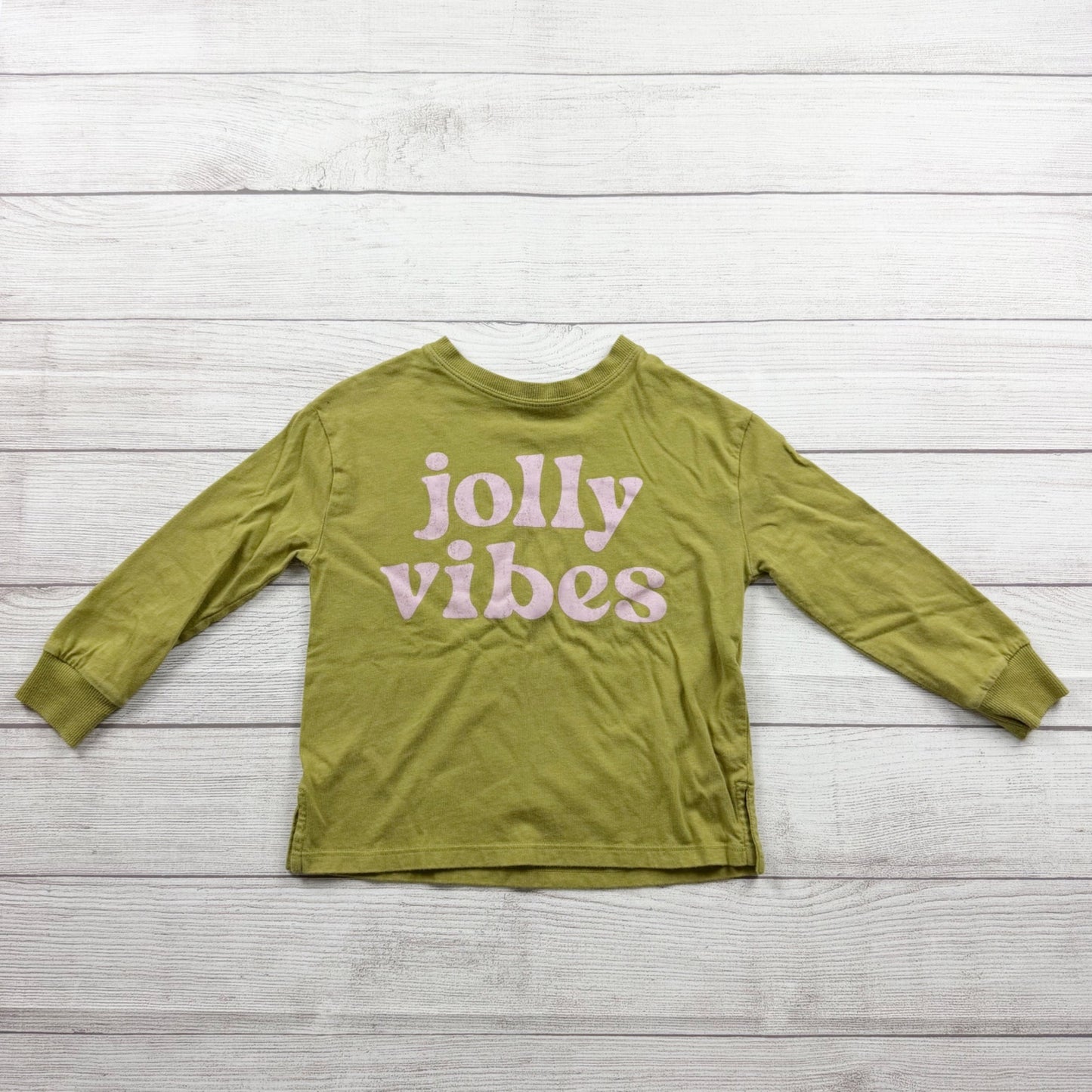 Little Co. by Lauren Conrad Kids Shirt “Jolly Vibes” Long Sleeve Graphic Top 4