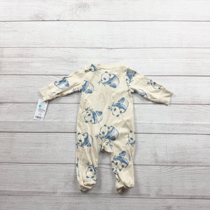 Carter’s Baby Footed Sleeper Panda Print 2-Way Zip Pajamas NWT 0-3 Months