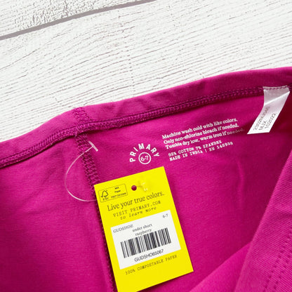Primary Kids Raspberry Pink Solid Bike Shorts NWT 6-7