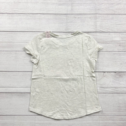 SO Girls 100% Pumpkin Spice Graphic Short Sleeve Tee Ivory NWT S 7