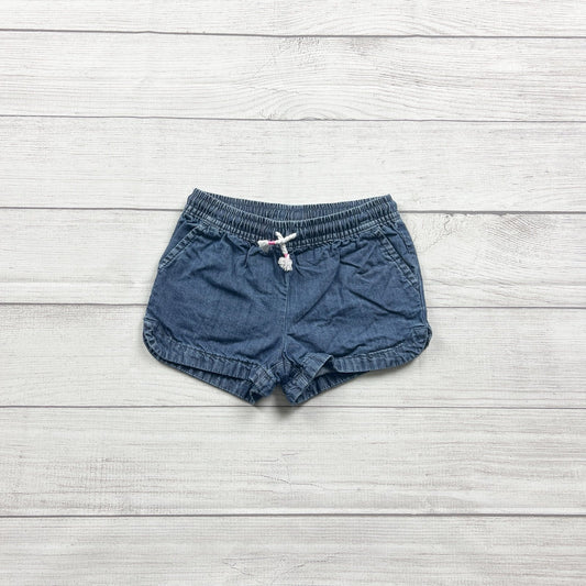 Jumping Beans Chambray Shorts Girls Pull On Elastic Waist Pocket Shorts 5T